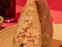 Coxinha de Mandioca de Frango — detalhe